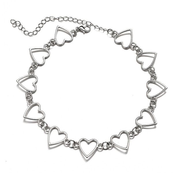 Enkel crew hjerte choker halstilbehør enkelt temperament