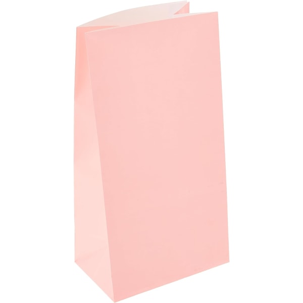 50st presentpåsar - papper - ljusrosa, påsar utan handtag, förpackning
