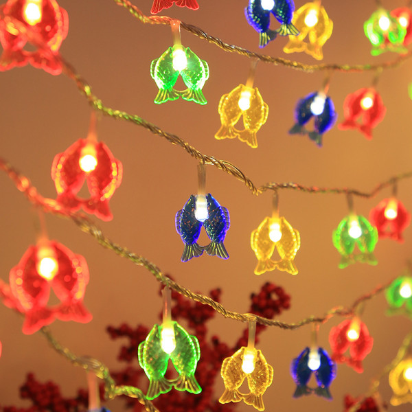 LED-fiskeformet lyssnor Julegårdsstemning