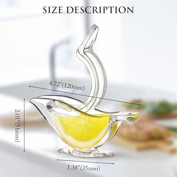 Deluxe Design Yksilöllinen sitruunapuristin, (2 kpl valkoinen) sitruunapuristin