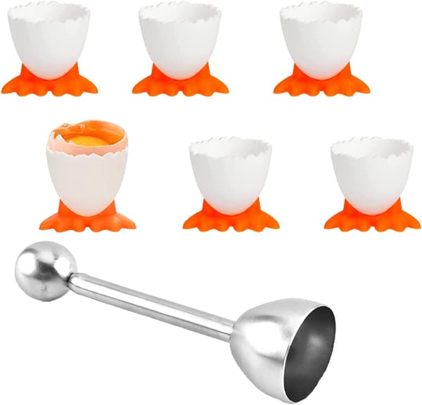 Egg Cutter Set Egg Opener Rustfritt Stål Egg Shell Remover for