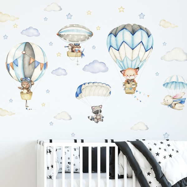 Kaksiosainen puku Baby seinätarrat Sarjakuvaeläimet, Lentokoneet & H