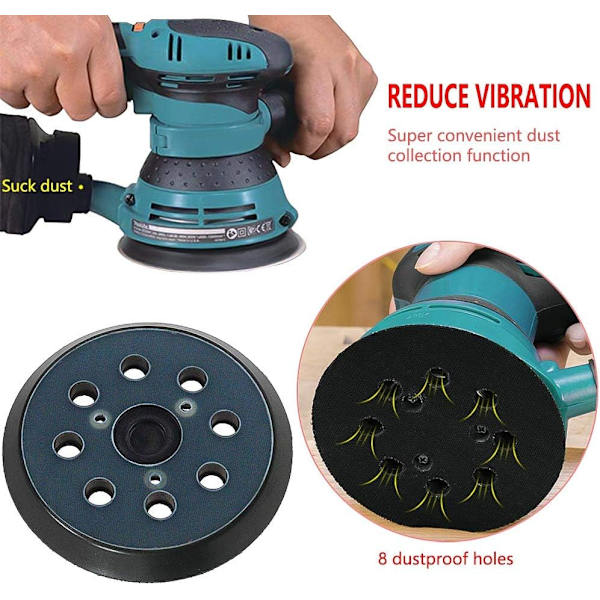 Slippa för Makita BO5010, 8 hål slippapper för Makita B