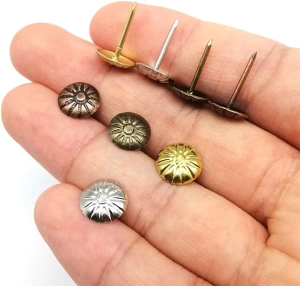 300 stk. Polstringssøm, 17x11 MM Sølv Dekorative Polstringssøm Retro Søm DIY Polstringssøm til Møbler Argent