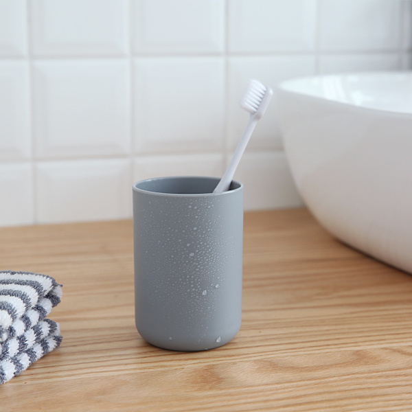 2PCS (Gurgelband + Zahnbürstenhalter) Waschbecher mit Zahnbürste
