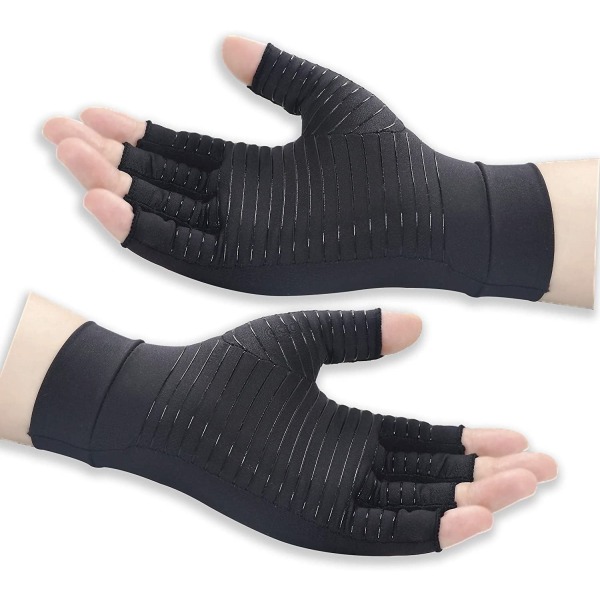 2-Pack Copper Arthritis Compression Gloves Women Men Relieve Han