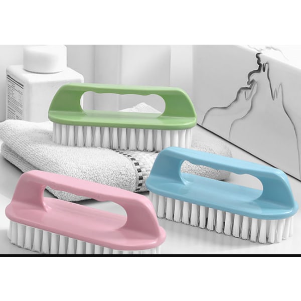 (Blå) Plast Scrubber Brush Bed Tvätttvätt Rengöring Borste Grip Vib