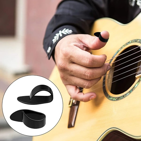 12 set fingerplektrum i stål för gitarr, banjo och andra