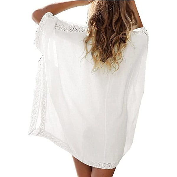 Strandkjole til kvinder V-hals Bikini Cover-up One Size