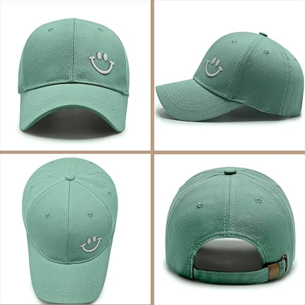 Baseballkasket, Bomuld Anti-Sol Baseballkasket, Mænd Kvinder Dame Sommer Unisex Justerbar green