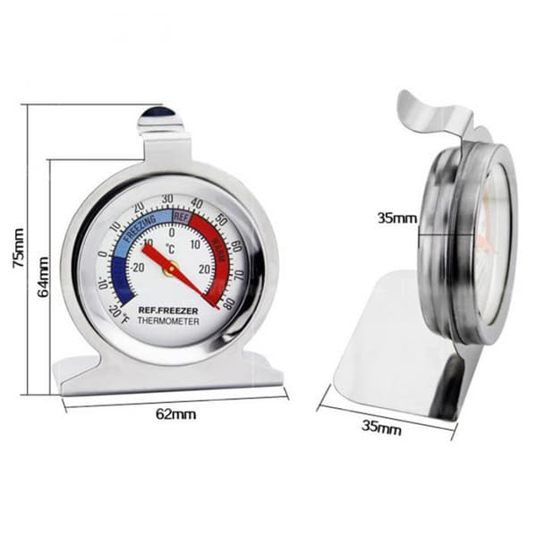 Rustfrit Stål Køleskab Termometer Fryser Termometer