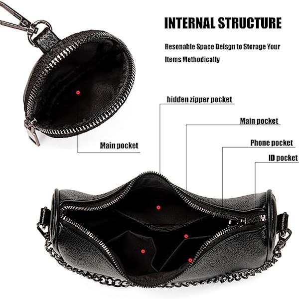 Naisten pieni crossbody-laukku, monitoiminen pehmeä olkalaukku,