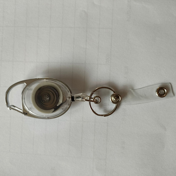 Retractable Badge Holder, 2 kpl valkoista avaimenperän pidikettä, Wi