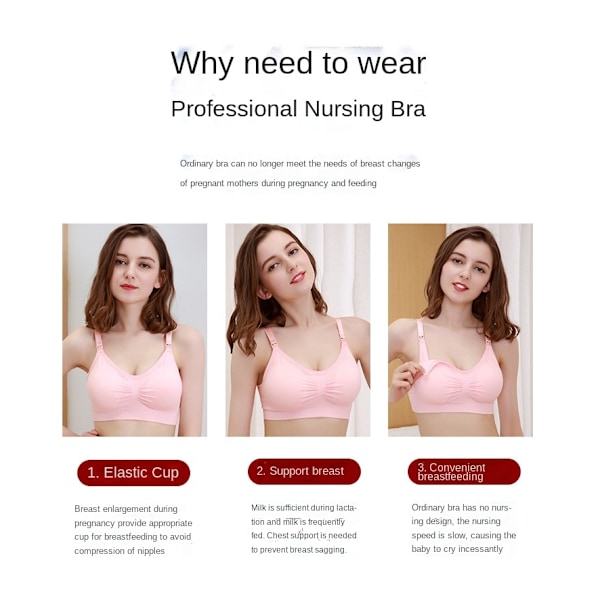 Maternity Bras Trådlös Amningsbehå Trosor Set Graviditet Cl