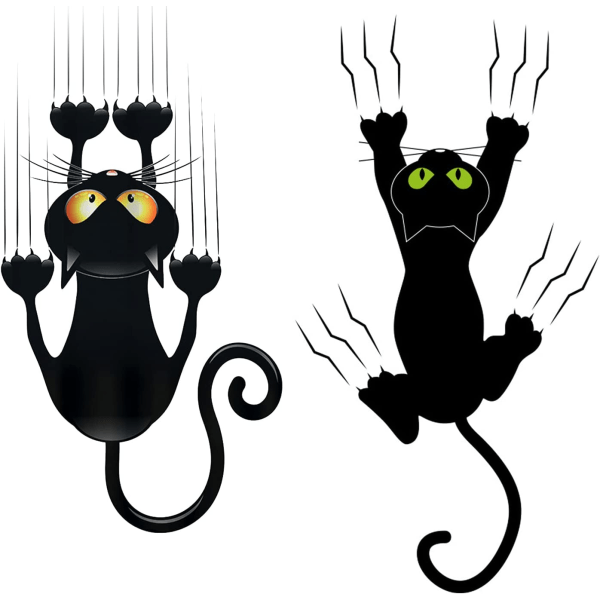 Katt Bilstickers, 2 Stykker Søte Katt Bilsticker Morsomme Bilstickers
