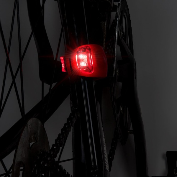 2-delt sykkellyssett (røde og hvite) sykkellykter