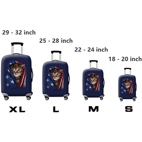 Reisebagasjedeksel Spandex koffertbeskytter (M (for 22--24 i