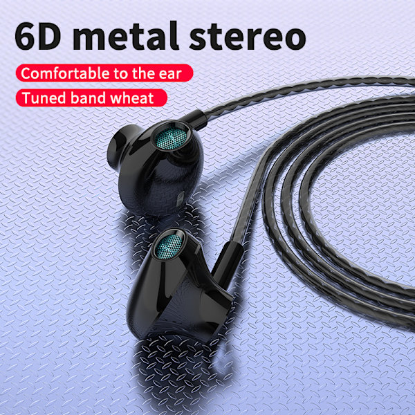 Trådbundna In-Ear Hörlurar med Trasselfri Kabel, Brusisolerande