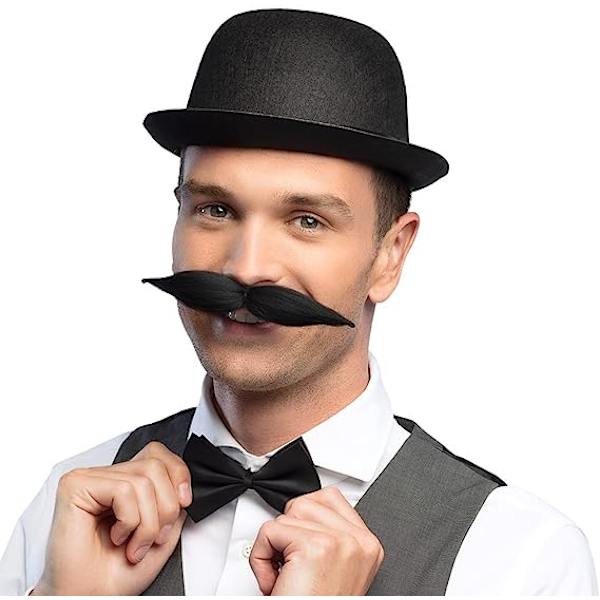 Aikuisten pyöreä hattu musta