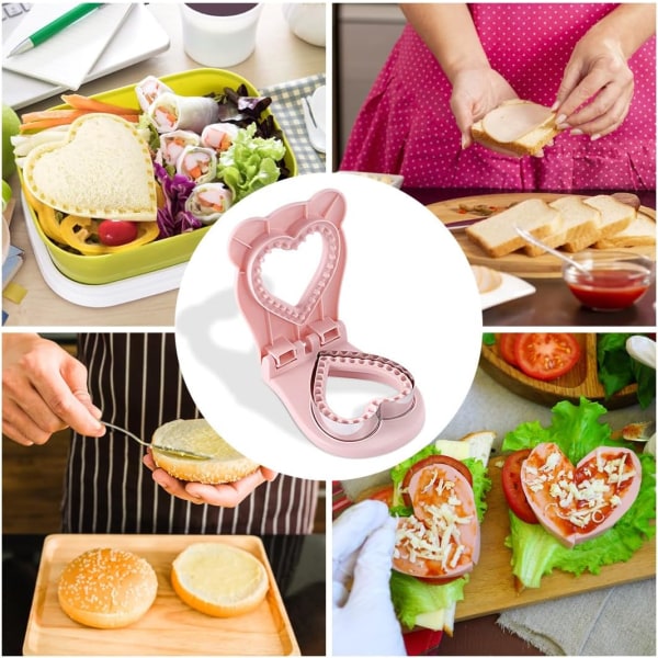 Smörgåsskärare och förseglare Hjärta Smörgåsskärare Form (rosa) San