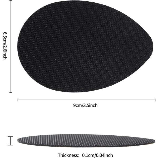 12 stk. selvklæbende skridsikre puder til højhælede sko, Sel