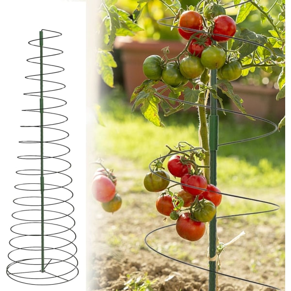 Spiralformad växtstöd, infällbar växtstödspåle | Infällbar tomatbur för rosa orkidélilja dahlia trädgårdsstödspåle för klätterväxter
