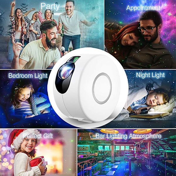 LED Stjernehimmel Projektor, Nattlys Projektor med Fjernkontroll
