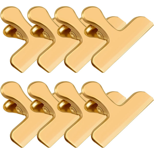 Gull Chip Clips, 8-pakning rustfritt stål Chip Clips, Chip Clips B