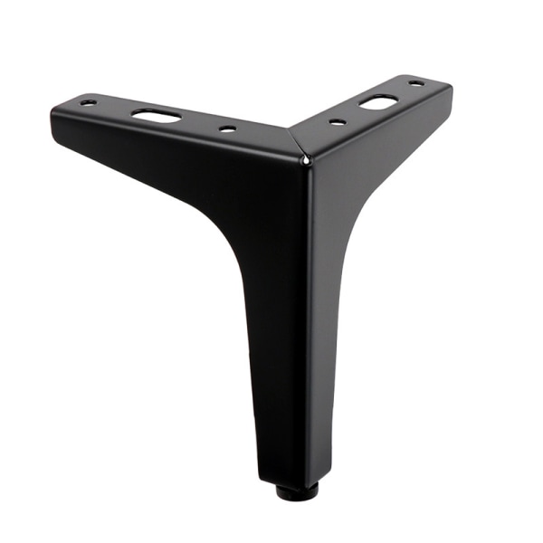 4 stk. 15 cm sorte metalmøbelben - til skab, sofa,