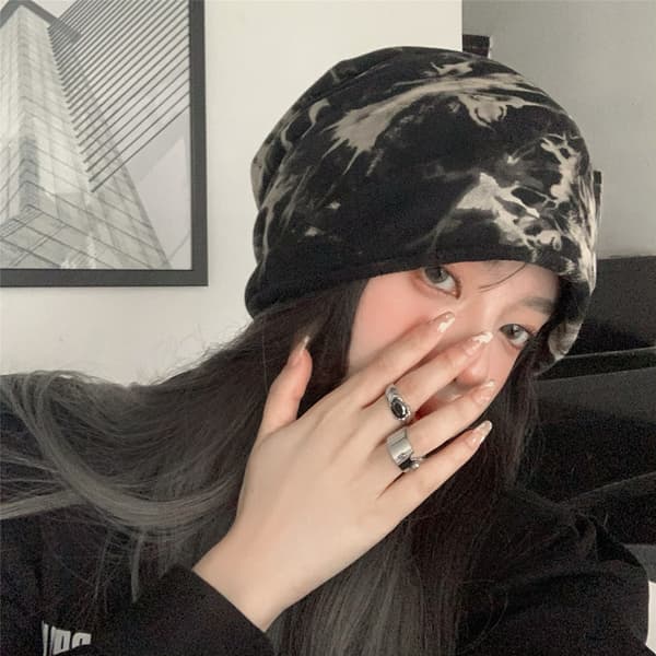 Japansk tynn mørk tie-dye hodeplagg cap Cool og kul vind