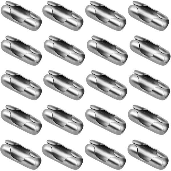 20 stk. Perlekædeforbindelsesstik 4,5 mm Perlekædeforbindelsesstik Udskiftning Perlekædeclipsforbindelsesstik Til Perlekæder Halskæder Armbånd Nøgleringe