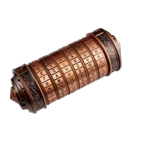 Cryptex Da Vinci-koden Mini Cryptex Lås Pusselboxar med Hemligt (Koppar)