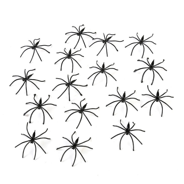 100 stykker Halloween plastik finfodet edderkop tricky legetøj si