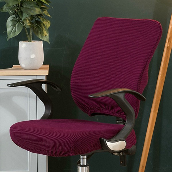 1 sett Soft Stretch Spandex stol og ryggtrekk for kontor