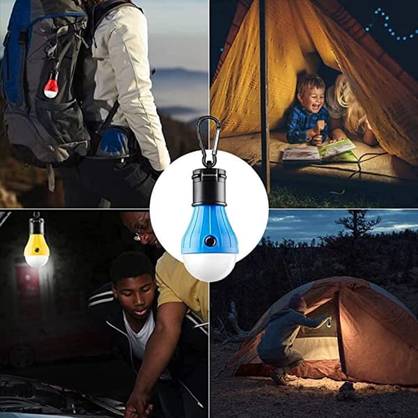 Blå Camping Lanterne, Bærbar LED Pære, LED Camping Lampe