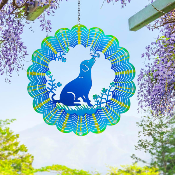 Puutarhakoriste-3D tuulikello-Labradorinnoutaja Tuulikellot Lahjat naisille/miehille 30 cm G