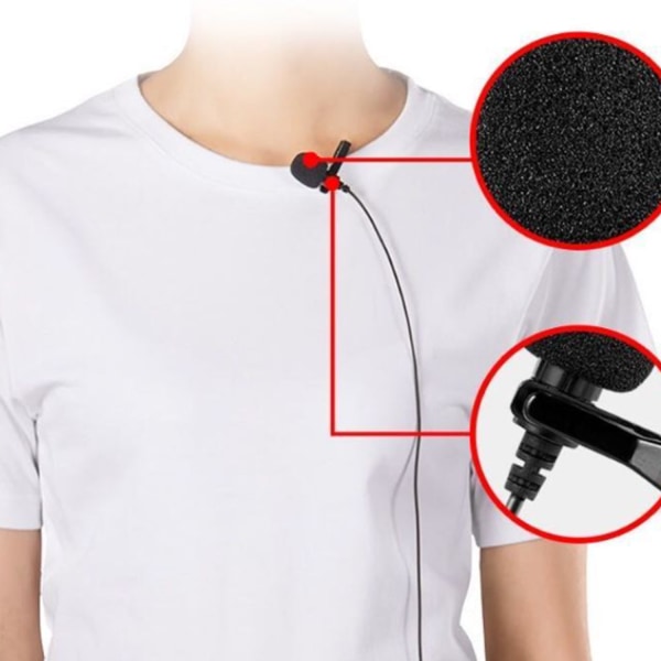 (Belysning) Smartphone-mikrofon, Lavalier-mikrofon Audio Video