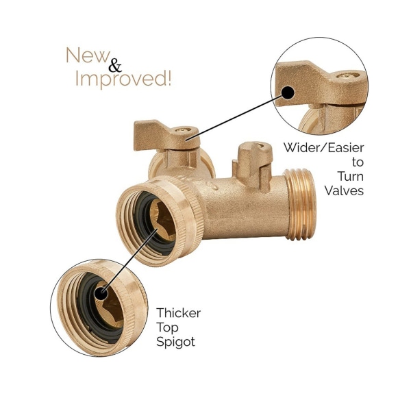 1 stk hageslange splitter, 2-veis hagekran Y-kran slange Co