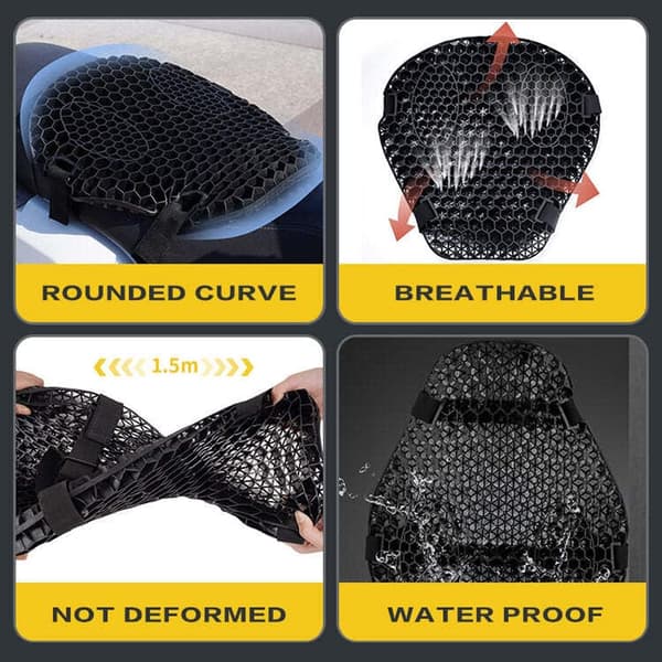 Motorcykelsitsdyna, Motorcykel 3D Honeycomb Stötdämpande Sits