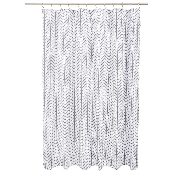 180*180cm Tummanharmaa Herringbone-Suihkuverho, Vedenpitävä Milde