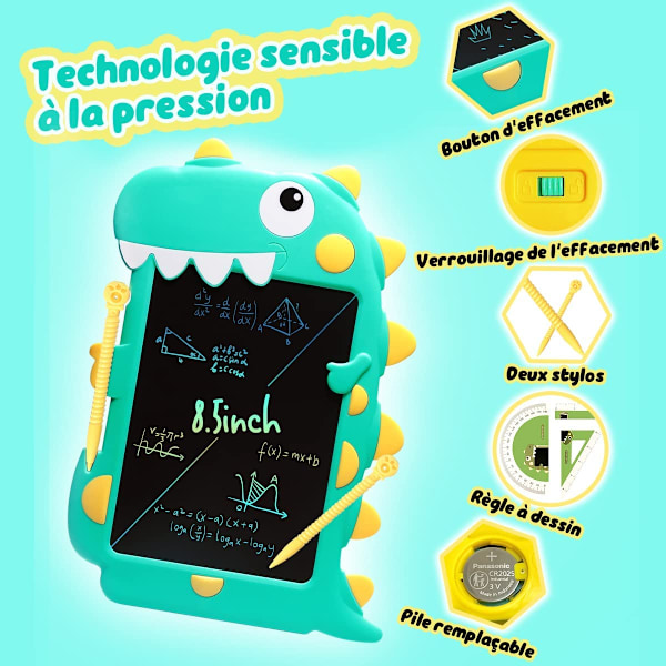 Barnens LCD-ritplatta (grön), Doodle Board Learning Toys