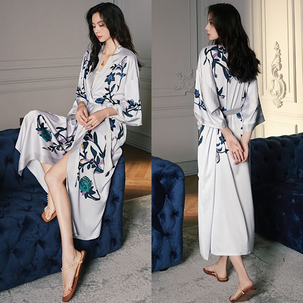 Satin Pyjamas Kvinners Luksus Is Silke Kule Pyjamas Badekåpe