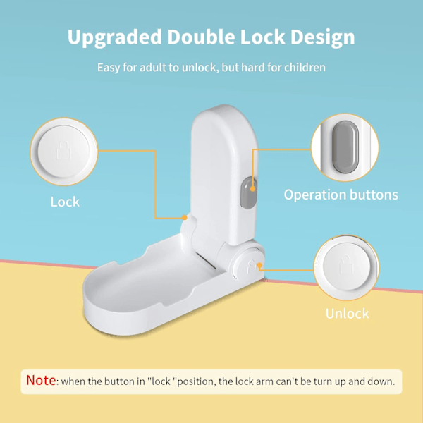 Barnesikring Dørstopper (Forbedret), 2 stk.