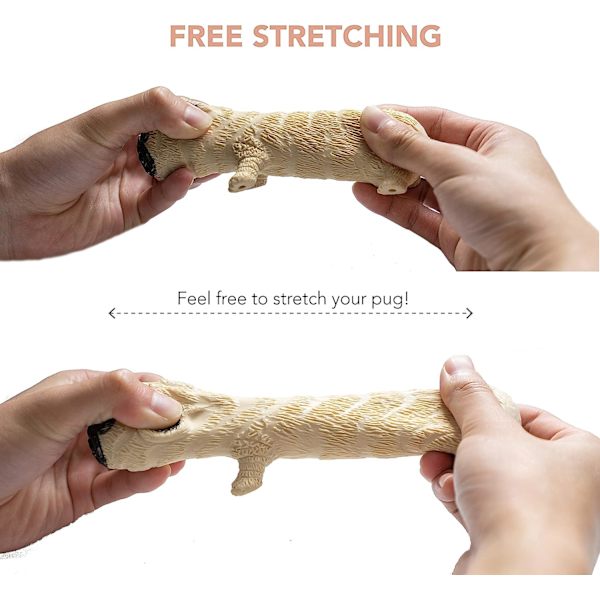 Squishy hundelegetøj gaver - Stress Squishies Pug sensoriske legetøj langsom Ri