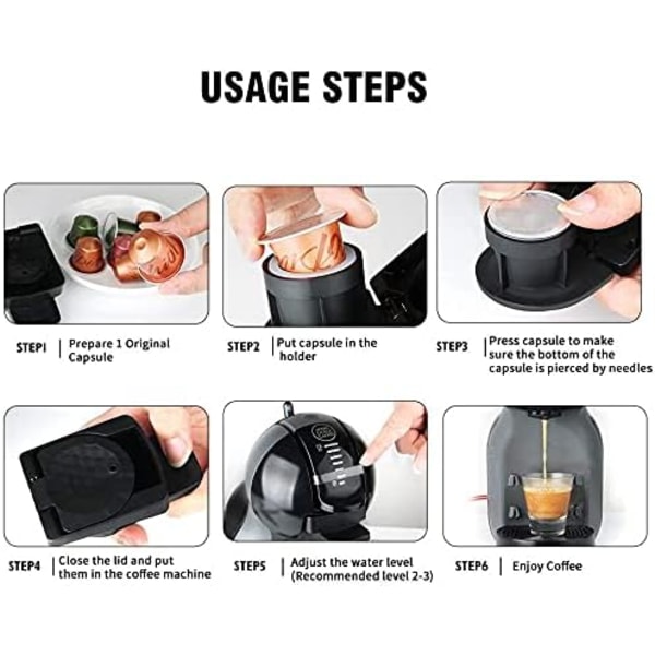 Kompatibel med Dodgers til Nespresso kapsel adapter Gjenbrukbar ka