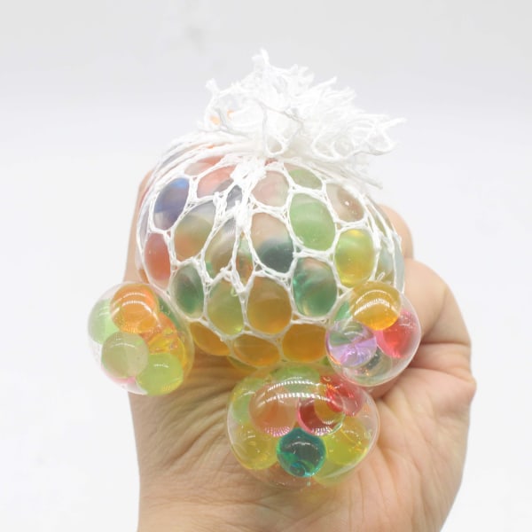 1 paket färgglada kristalldruvbollar mot stressleksaker (slumpmässig färg