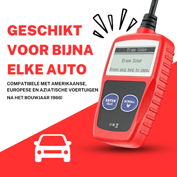 OBD 2 Bilscanner, Læs Bil, Fjern Fejl, Diagnoseudstyr til Biler, Plug & Play, Fjern Fejl