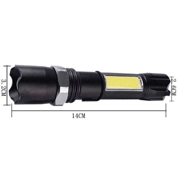 Taskulamppu, ladattava LED-taskulamppu 500 lm, Ultra Powe
