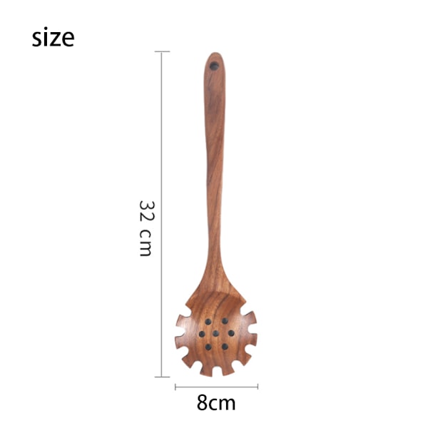8x 32 cm Træ Spaghetti Ske ，1 stk