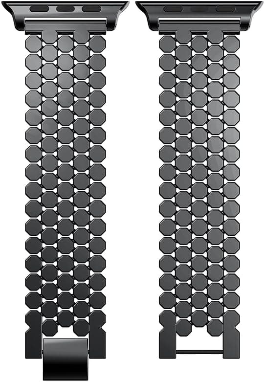 Sort - Rem til Apple Watch 38mm, Rustfrit stål iWatch Rem